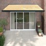 Toldo retráctil aluminio y tela amarillo y blanco 3,5x2,5 m de , Toldos - Ref: Foro24-3154557, Precio: 561,08 €, Descuento: %