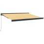 Toldo retráctil aluminio y tela amarillo y blanco 3,5x2,5 m de , Toldos - Ref: Foro24-3154557, Precio: 561,08 €, Descuento: %