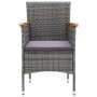 5-piece garden furniture set with gray synthetic rattan cushions by , Garden sets - Ref: Foro24-3095028, Price: 400,73 €, Dis...