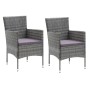 3-piece garden furniture set with gray synthetic rattan cushions by , Garden sets - Ref: Foro24-3095021, Price: 287,02 €, Dis...