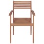 Stackable garden chairs 6 pcs teak wood with cushions by , Garden chairs - Ref: Foro24-3072598, Price: 510,56 €, Discount: %