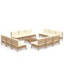 Gartenmöbel 13 Stück Kissen aus cremefarbenem Kiefernholz von , Gartensets - Ref: Foro24-3096055, Preis: 1,00 €, Rabatt: %