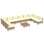 Garden furniture 11 pieces and cushions honey brown pine wood by , Garden sets - Ref: Foro24-3097196, Price: 963,12 €, Discou...