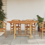 Extendable garden table solid teak wood 110-160x80x75 cm by , Garden tables - Ref: Foro24-363486, Price: 270,12 €, Discount: %