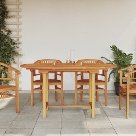 Extendable garden table solid teak wood 110-160x80x75 cm by , Garden tables - Ref: Foro24-363486, Price: 258,99 €, Discount: %