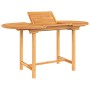 Extendable garden table solid teak wood 110-160x80x75 cm by , Garden tables - Ref: Foro24-363486, Price: 270,12 €, Discount: %