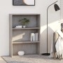 3-tier concrete gray plywood shelf 80x30x114cm by , Bookcases and shelves - Ref: Foro24-801012, Price: 91,99 €, Discount: %