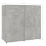 Concrete gray plywood sideboard 80x36x75 cm by , Sideboards - Ref: Foro24-801827, Price: 107,99 €, Discount: %