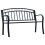 Black steel garden bench 125 cm by vidaXL, garden benches - Ref: Foro24-47945, Price: 99,50 €, Discount: %