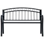 Black steel garden bench 125 cm by vidaXL, garden benches - Ref: Foro24-47945, Price: 99,50 €, Discount: %