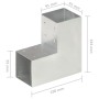 L-förmiger Pfostenverbinder aus verzinktem Metall 91x91 mm von , Zaunpfosten - Ref: Foro24-145469, Preis: 19,99 €, Rabatt: %