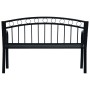 Banco de jardín acero negro 125 cm de vidaXL, Bancos de jardín - Ref: Foro24-47945, Precio: 99,99 €, Descuento: %