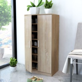 Shoe cabinet with 7 oak shelves by , Shoe racks and shoe organizers - Ref: Foro24-243061, Price: 130,99 €, Discount: %