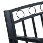 Black steel garden bench 125 cm by vidaXL, garden benches - Ref: Foro24-47945, Price: 99,50 €, Discount: %