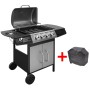 Gasgrill 4+1 schwarze und silberne Kochzonen von , Grillen - Ref: Foro24-273790, Preis: 299,03 €, Rabatt: %