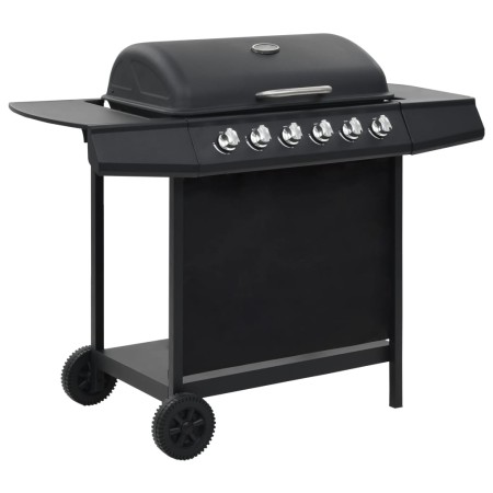 Tragbarer Gasgrill mit 6 Kochzonen aus schwarzem Stahl von , Grillen - Ref: Foro24-276152, Preis: 288,20 €, Rabatt: %