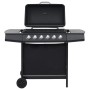 Tragbarer Gasgrill mit 6 Kochzonen aus schwarzem Stahl von , Grillen - Ref: Foro24-276152, Preis: 288,20 €, Rabatt: %