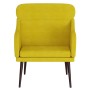 Yellow velvet armchair 63x76x80 cm by , Armchairs - Ref: Foro24-351441, Price: 89,02 €, Discount: %