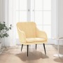 Cream velvet armchair 63x76x80 cm by , Armchairs - Ref: Foro24-351462, Price: 100,21 €, Discount: %