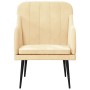 Cream velvet armchair 63x76x80 cm by , Armchairs - Ref: Foro24-351462, Price: 100,21 €, Discount: %