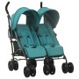 Green steel twin cart by , Baby strollers - Ref: Foro24-10240, Price: 187,99 €, Discount: %