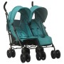 Green steel twin cart by , Baby strollers - Ref: Foro24-10240, Price: 187,99 €, Discount: %