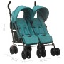 Green steel twin cart by , Baby strollers - Ref: Foro24-10240, Price: 187,99 €, Discount: %