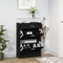 Black plywood shoe cabinet 63x24x104 cm by , Shoe racks and shoe organizers - Ref: Foro24-342564, Price: 89,53 €, Discount: %