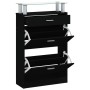 Black plywood shoe cabinet 63x24x104 cm by , Shoe racks and shoe organizers - Ref: Foro24-342564, Price: 89,53 €, Discount: %