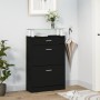 Black plywood shoe cabinet 63x24x104 cm by , Shoe racks and shoe organizers - Ref: Foro24-342564, Price: 89,53 €, Discount: %