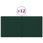 Wall panels 12 pcs dark green fabric 30x15 cm 0.54 m² by , Wall covering - Ref: Foro24-344014, Price: 24,30 €, Discount: %