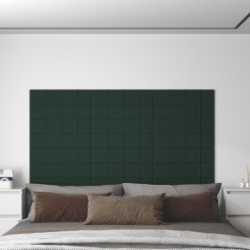 Wall panels 12 pcs dark green fabric 60x15 cm 1.08 m² by , Wall covering - Ref: Foro24-344056, Price: 34,39 €, Discount: %