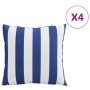 Decorative cushions 4 pcs blue and white fabric 40x40 cm by , Cushions - Ref: Foro24-360374, Price: 32,46 €, Discount: %