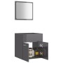 Set muebles de baño 2 piezas madera contrachapada gris brillo de , Muebles de baño - Ref: Foro24-804781, Precio: 47,99 €, Des...