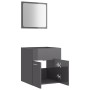 2-piece bathroom furniture set glossy gray plywood by , Bathroom furniture - Ref: Foro24-804781, Price: 47,64 €, Discount: %