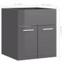 2-piece bathroom furniture set glossy gray plywood by , Bathroom furniture - Ref: Foro24-804781, Price: 47,64 €, Discount: %