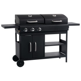 Combined gas and charcoal barbecue with 3 burners by , Barbecues - Ref: Foro24-3051178, Price: 580,18 €, Discount: %