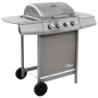 Barbacoa de gas con 4 fogones plateada de , Barbacoas - Ref: Foro24-3053626, Precio: 204,80 €, Descuento: %