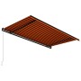 Toldo retráctil manual naranja y marrón 500x300 cm de , Toldos - Ref: Foro24-3055197, Precio: 377,99 €, Descuento: %