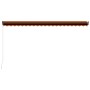 Orange and brown manual retractable awning 500x300 cm by , Awnings - Ref: Foro24-3055197, Price: 387,47 €, Discount: %