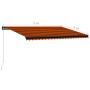 Orange and brown manual retractable awning 500x300 cm by , Awnings - Ref: Foro24-3055197, Price: 387,47 €, Discount: %