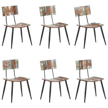 Dining chairs 6 units recycled solid wood by , dining chairs - Ref: Foro24-3056369, Price: 580,57 €, Discount: %