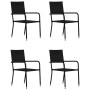 5-Piece Black Synthetic Rattan Garden Dining Set by , Garden sets - Ref: Foro24-3059452, Price: 364,90 €, Discount: %