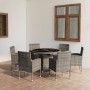 Garden dining set 7 pieces anthracite gray and gray synthetic rattan by , Garden sets - Ref: Foro24-3059433, Price: 564,03 €,...