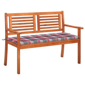 2 seater garden bench solid eucalyptus wood and cushion 120 cm by , garden benches - Ref: Foro24-3060982, Price: 180,99 €, Di...