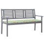 3-seater garden bench in gray eucalyptus wood and 150 cm cushion by , garden benches - Ref: Foro24-3061062, Price: 203,82 €, ...