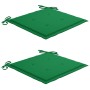 Sillas Batavia 2 uds teca maciza con cojines verde de , Sillas de jardín - Ref: Foro24-3062132, Precio: 240,99 €, Descuento: %