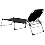 Extra high senior folding aluminum black lounger by vidaXL, Loungers - Ref: Foro24-47913, Price: 134,73 €, Discount: %