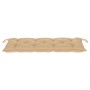 Banco Batavia de teca maciza con cojín beige 120 cm de , Bancos de jardín - Ref: Foro24-3062172, Precio: 206,11 €, Descuento: %