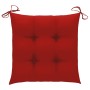 Garden chairs with cushions 4 pcs solid teak wood red by , Garden chairs - Ref: Foro24-3062310, Price: 332,99 €, Discount: %